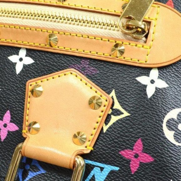 Louis Vuitton Alma Black Monogram Multicolore Canvas Tote - Picture 5 of 8